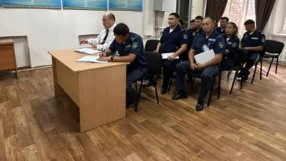 Встреча с сотрудниками ГУ «Линейный отдел полиции на станции Оскемен-1».